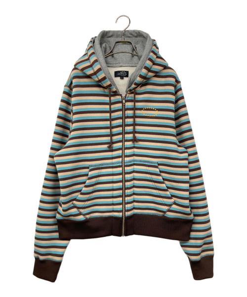 AFB（エーエフビー）AFB (エーエフビー) DOUBLE LAYERED ZIP UP HOODIE ブルー サイズ:Lの古着・服飾アイテム