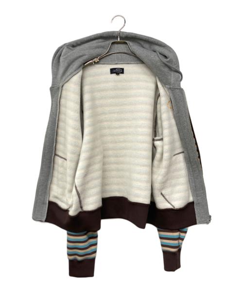 AFB（エーエフビー）AFB (エーエフビー) DOUBLE LAYERED ZIP UP HOODIE ブルー サイズ:Lの古着・服飾アイテム