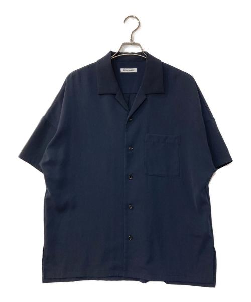 ATTACHMENT（アタッチメント）ATTACHMENT (アタッチメント) ライトドルマンスリーブオープンカラーシャツ ネイビー サイズ:2の古着・服飾アイテム