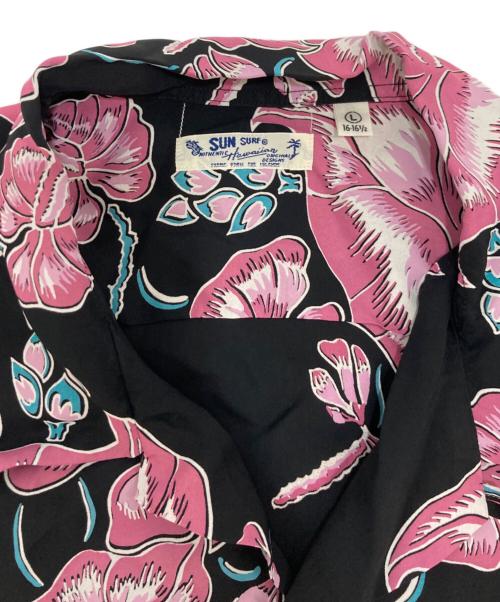 Sun Surf（サンサーフ）Sun Surf (サンサーフ) S/S RAYON HAWAIIAN SHIRT アロハシャツ ブラック サイズ:Lの古着・服飾アイテム