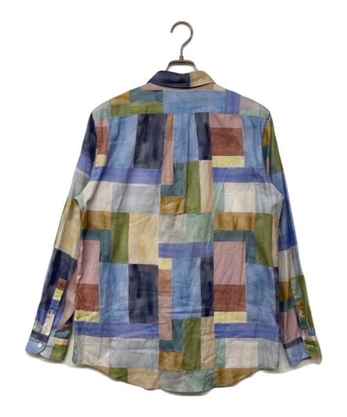 PS Paul Smith（ＰＳポールスミス）PS Paul Smith (ＰＳポールスミス) 転写プリントブロックマルチカラーシャツ マルチカラー サイズ:Lの古着・服飾アイテム