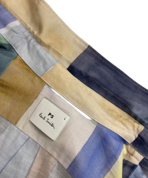PS Paul Smith（ＰＳポールスミス）PS Paul Smith (ＰＳポールスミス) 転写プリントブロックマルチカラーシャツ マルチカラー サイズ:Lの古着・服飾アイテム