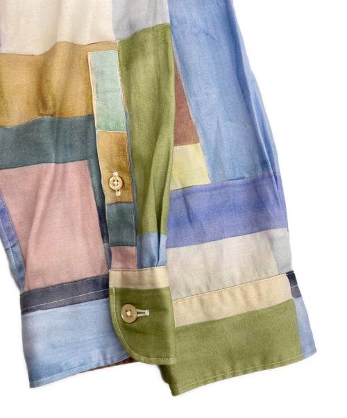 PS Paul Smith（ＰＳポールスミス）PS Paul Smith (ＰＳポールスミス) 転写プリントブロックマルチカラーシャツ マルチカラー サイズ:Lの古着・服飾アイテム