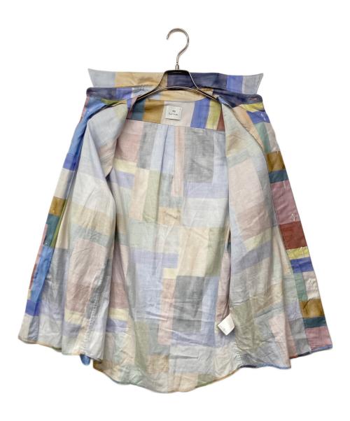 PS Paul Smith（ＰＳポールスミス）PS Paul Smith (ＰＳポールスミス) 転写プリントブロックマルチカラーシャツ マルチカラー サイズ:Lの古着・服飾アイテム