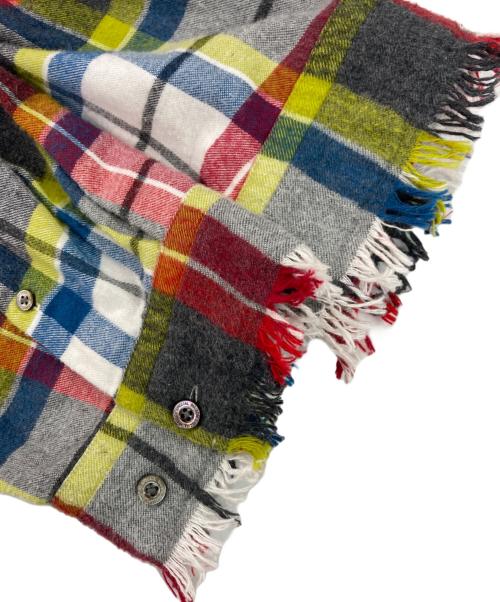 MAISON SPECIAL（メゾンスペシャル）MAISON SPECIAL (メゾンスペシャル) Prime-Over Cut Off Shirts レッド×イエロー サイズ:Mの古着・服飾アイテム