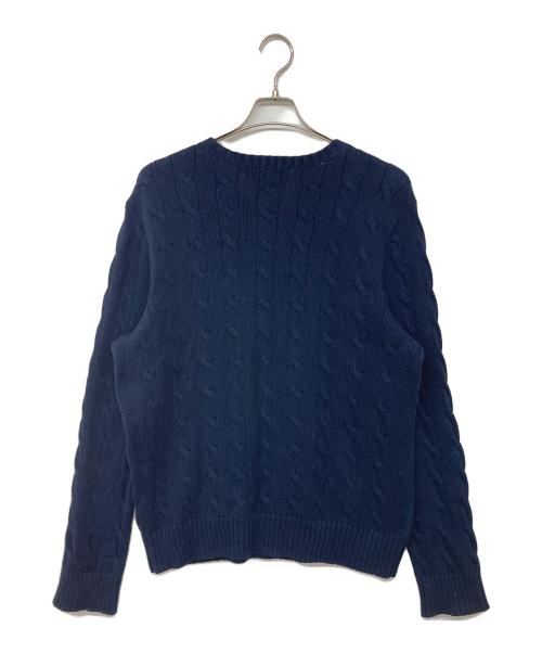 POLO RALPH LAUREN（ポロ・ラルフローレン）POLO RALPH LAUREN (ポロ・ラルフローレン) ケーブルニット ネイビー サイズ:Lの古着・服飾アイテム