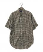 RALPH LAURENラルフローレン）の古着「チェックS/Sシャツ BLAIRE」｜グレー
