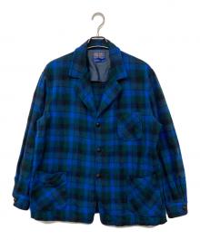 PENDLETON（ペンドルトン）の古着「80`Sウールチェック3Bジャケット」｜ブルー