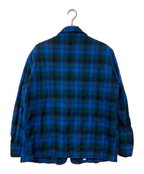 PENDLETON（ペンドルトン）PENDLETON (ペンドルトン) 80`Sウールチェック3Bジャケット ブルー サイズ:2Xの古着・服飾アイテム