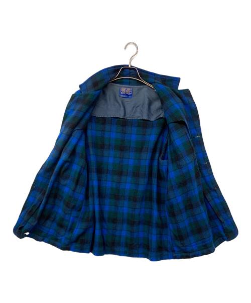 PENDLETON（ペンドルトン）PENDLETON (ペンドルトン) 80`Sウールチェック3Bジャケット ブルー サイズ:2Xの古着・服飾アイテム