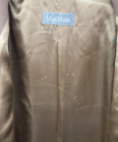 MaxMara（マックスマーラ）MaxMara (マックスマーラ) アンゴララビットブレンド チェスターコート ベージュ サイズ:42の古着・服飾アイテム