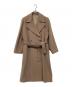 MaxMara（マックスマーラ）の古着「アンゴララビットブレンド チェスターコート」｜ベージュ