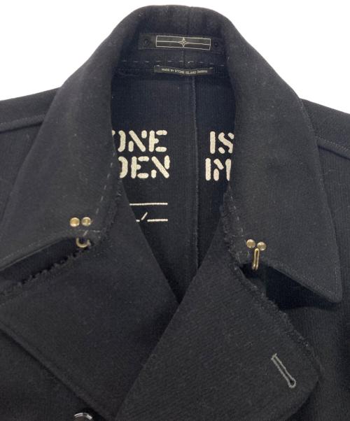 STONE ISLAND（ストーンアイランド）STONE ISLAND (ストーンアイランド) ウールメルトンPコート ブラック サイズ:Lの古着・服飾アイテム