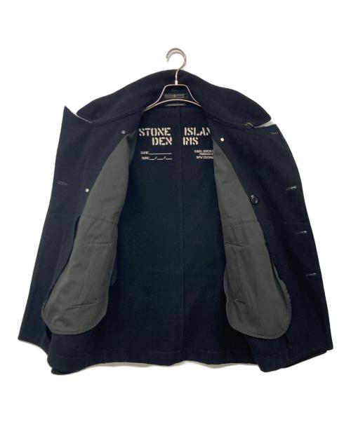 STONE ISLAND（ストーンアイランド）STONE ISLAND (ストーンアイランド) ウールメルトンPコート ブラック サイズ:Lの古着・服飾アイテム