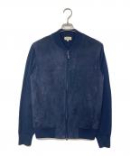 BRIONIブリオーニ）の古着「スエードコンビニットジャケット」｜ネイビー