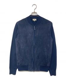 BRIONI（ブリオーニ）の古着「スエードコンビニットジャケット」｜ネイビー