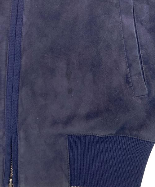 BRIONI（ブリオーニ）BRIONI (ブリオーニ) スエードコンビニットジャケット ネイビー サイズ:48の古着・服飾アイテム