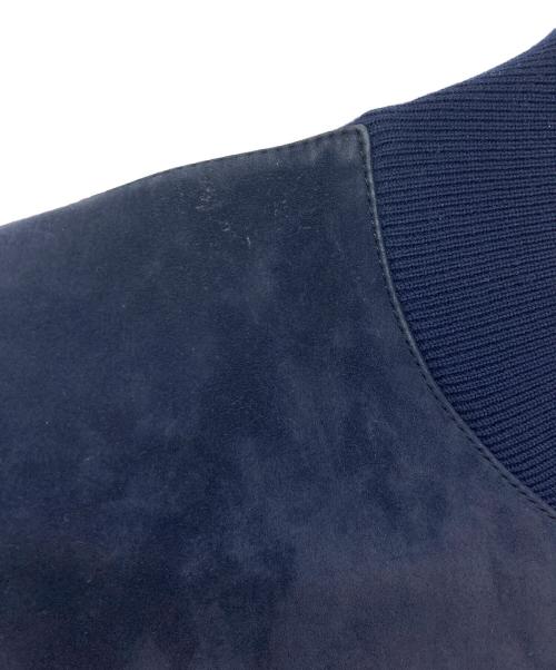 BRIONI（ブリオーニ）BRIONI (ブリオーニ) スエードコンビニットジャケット ネイビー サイズ:48の古着・服飾アイテム
