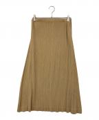 ISSEY MIYAKEイッセイミヤケ）の古着「プリーツロングスカート」｜ベージュ