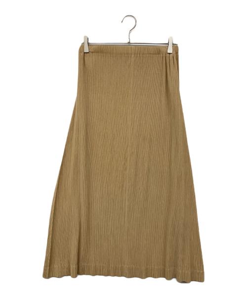 ISSEY MIYAKE（イッセイミヤケ）ISSEY MIYAKE (イッセイミヤケ) プリーツロングスカート ベージュ サイズ:１の古着・服飾アイテム