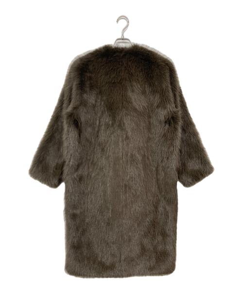 heliopole（エリオポール）heliopole (エリオポール) ECO FUR LONG COAT / エコ ファー ロング コート ブラウン サイズ:記載なしの古着・服飾アイテム