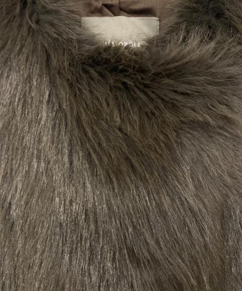 heliopole（エリオポール）heliopole (エリオポール) ECO FUR LONG COAT / エコ ファー ロング コート ブラウン サイズ:記載なしの古着・服飾アイテム
