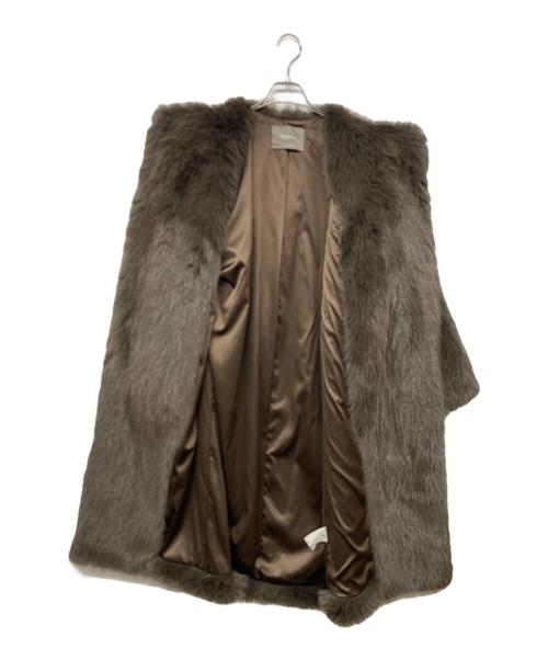 heliopole（エリオポール）heliopole (エリオポール) ECO FUR LONG COAT / エコ ファー ロング コート ブラウン サイズ:記載なしの古着・服飾アイテム