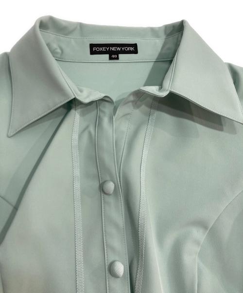 FOXEY（フォクシー）FOXEY (フォクシー) ノースリーブロングシャツワンピース グリーン サイズ:40の古着・服飾アイテム