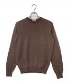 COLOMBOコロンボ）の古着「カシミヤクルーネックニット」｜ブラウン