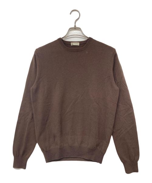 COLOMBO（コロンボ）COLOMBO (コロンボ) カシミヤクルーネックニット ブラウン サイズ:48の古着・服飾アイテム