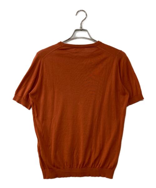 JOHN SMEDLEY（ジョンスメドレー）JOHN SMEDLEY (ジョンスメドレー) S/Sクルーネックニット オレンジ サイズ:Mの古着・服飾アイテム