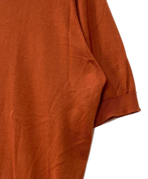 JOHN SMEDLEY（ジョンスメドレー）JOHN SMEDLEY (ジョンスメドレー) S/Sクルーネックニット オレンジ サイズ:Mの古着・服飾アイテム
