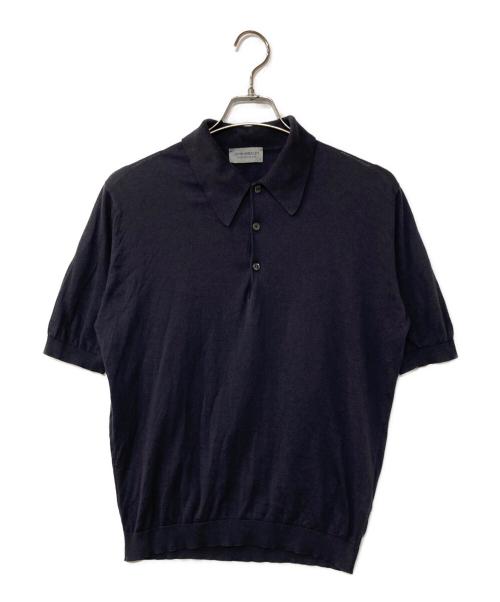 JOHN SMEDLEY（ジョンスメドレー）JOHN SMEDLEY (ジョンスメドレー) ニットポロシャツ ネイビー サイズ:Sの古着・服飾アイテム