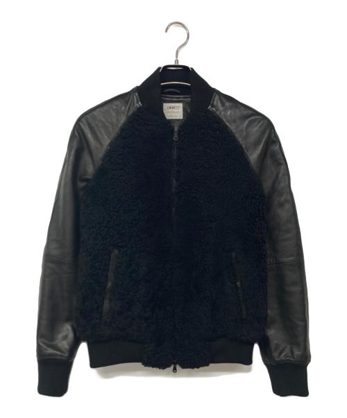 EMMETI（エンメティ）EMMETI (エンメティ) ムートンレザーブルゾン ブラック サイズ:44の古着・服飾アイテム