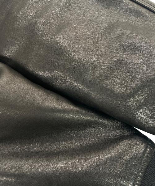 EMMETI（エンメティ）EMMETI (エンメティ) ムートンレザーブルゾン ブラック サイズ:44の古着・服飾アイテム