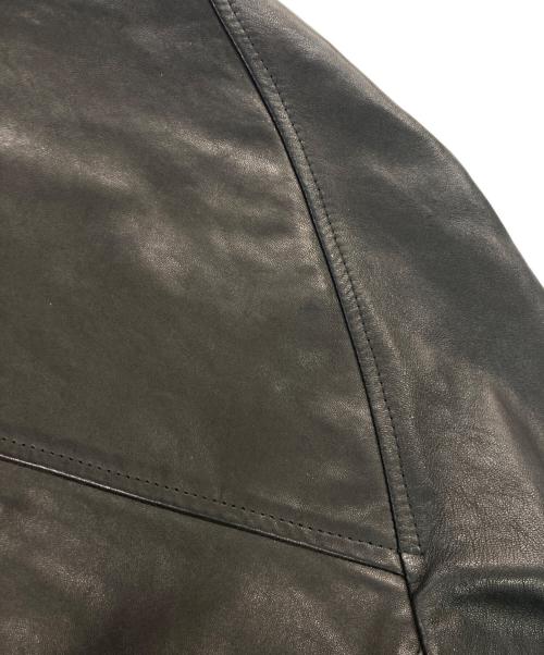 EMMETI（エンメティ）EMMETI (エンメティ) ムートンレザーブルゾン ブラック サイズ:44の古着・服飾アイテム