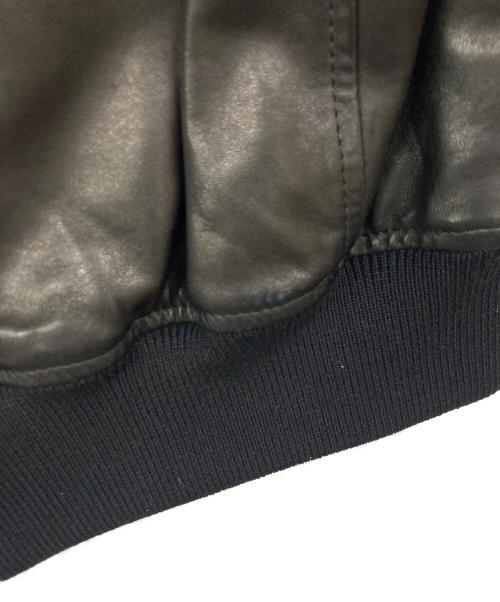 EMMETI（エンメティ）EMMETI (エンメティ) ムートンレザーブルゾン ブラック サイズ:44の古着・服飾アイテム