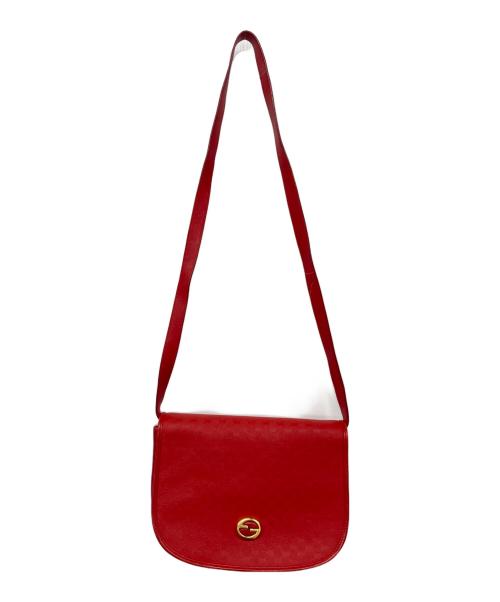 GUCCI（グッチ）GUCCI (グッチ) マイクロGGショルダーバッグ レッドの古着・服飾アイテム