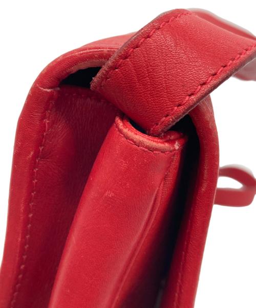 GUCCI（グッチ）GUCCI (グッチ) マイクロGGショルダーバッグ レッドの古着・服飾アイテム