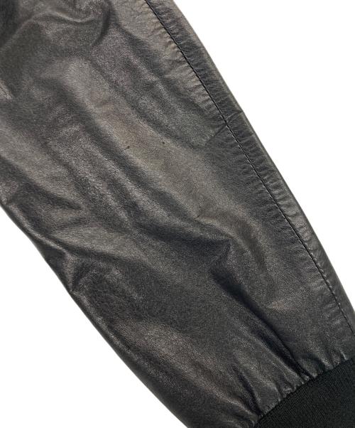 Over the Stripes GREMMIE（オーバーザストライプス）Over the Stripes GREMMIE (オーバーザストライプス) ダブルジップカウレザーフーディ ブラック サイズ:Mの古着・服飾アイテム