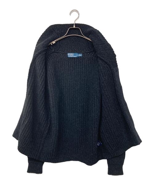 POLO RALPH LAUREN（ポロ・ラルフローレン）POLO RALPH LAUREN (ポロ・ラルフローレン) ショールカラーカーディガン ブラック サイズ:XLの古着・服飾アイテム