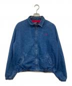 POLO RALPH LAURENポロ・ラルフローレン）の古着「90`s POLO RALPH LAUREN デニムスイングトップ 赤ネル」｜インディゴ