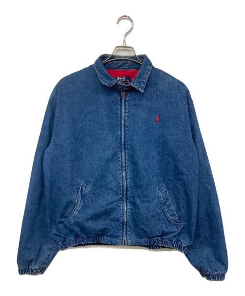 POLO RALPH LAUREN（ポロ・ラルフローレン）POLO RALPH LAUREN (ポロ・ラルフローレン) 90`s POLO RALPH LAUREN デニムスイングトップ 赤ネル  インディゴ サイズ:Mの古着・服飾アイテム