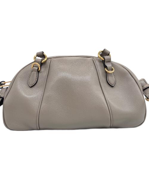 MIU MIU（ミュウミュウ）MIU MIU (ミュウミュウ) MIU MIU GLACE CALF / チェーンショルダー2WAYハンドバッグ グレーの古着・服飾アイテム