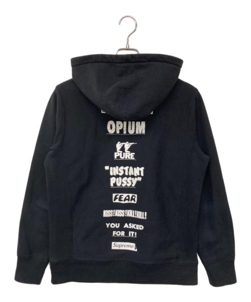 SUPREME（シュプリーム）Supreme (シュプリーム) Pure Fear Opium Anti Church Hooded / プルオーバーパーカー ブラック サイズ:Sの古着・服飾アイテム