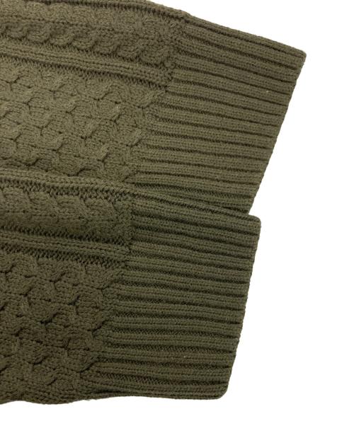 NIKE（ナイキ）NIKE (ナイキ) ケーブルハイベックロゴニット オリーブ サイズ:XLの古着・服飾アイテム