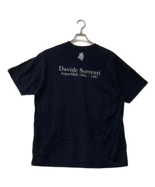 MINEDENIM（マインデニム）MINEDENIM (マインデニム) Davide Sorrenti T-SH ダヴィデ・ソレンティ プリントTシャツ ブラック サイズ:XLの古着・服飾アイテム
