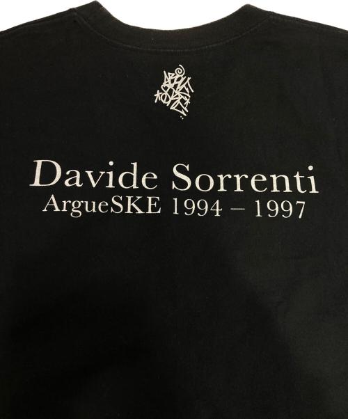 MINEDENIM（マインデニム）MINEDENIM (マインデニム) Davide Sorrenti T-SH ダヴィデ・ソレンティ プリントTシャツ ブラック サイズ:XLの古着・服飾アイテム