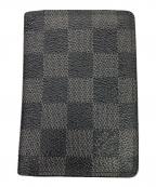 LOUIS VUITTONルイ ヴィトン）の古着「ダミエグラフィット・オーガナイザー・ドゥ ポッシュ  カードケース」｜ブラック