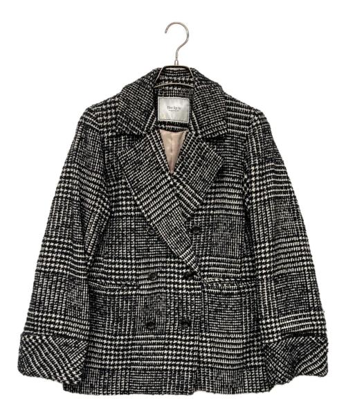 HER LIP TO（ハーリップトゥ）HER LIP TO (ハーリップトゥ) Hemingway Check Tweed Jacket / オーバーサイズツイードジャケット ブラック×ホワイト サイズ:Mの古着・服飾アイテム